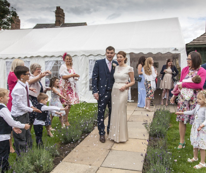 John and Anna’s  marquee garden wedding